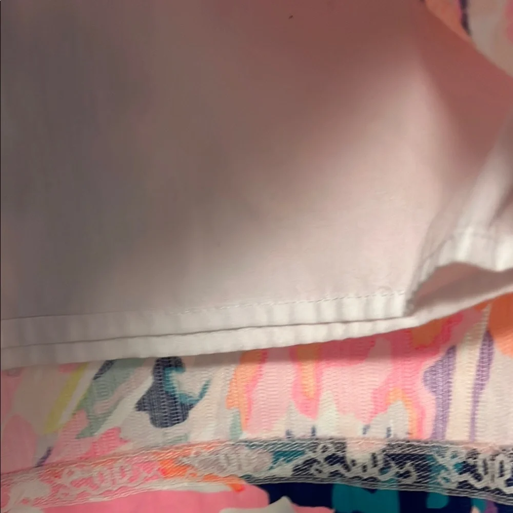 Lilly Pulitzer Pink and Purple Embroidered Girls Dress - Size 10